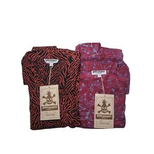 Mad Gringo Women's Lot Of 2 Small Hawaiian Shirts NEW WITH TAGS Button Up